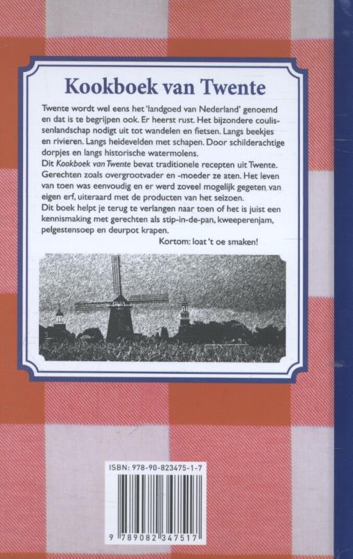 Achterkant van Kookboek van Twente