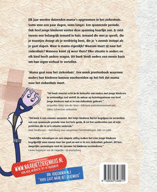 Achterkant van Mama gaat naar het ziekenhuis