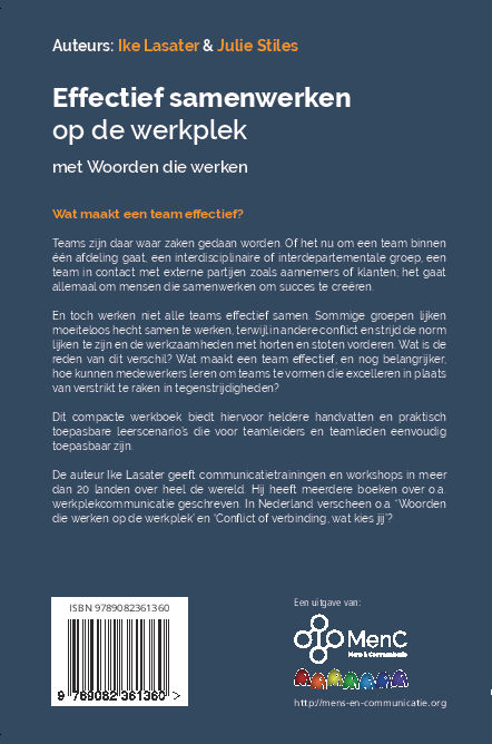 Achterkant van Effectief samenwerken op de werkplek