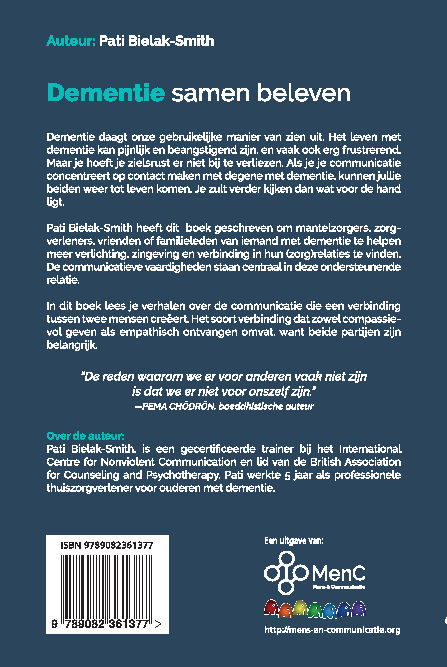 Achterkant van Dementie samen beleven
