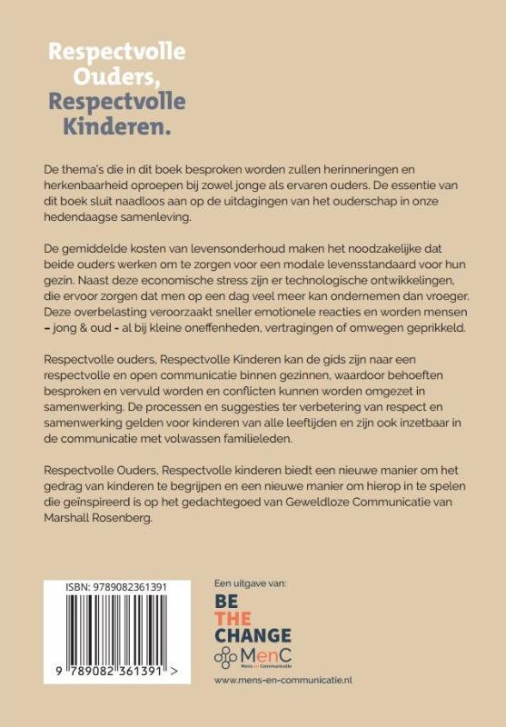 Achterkant van Respectvolle Ouders, Respectvolle Kinderen