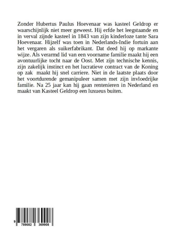 Achterkant van Hubertus Paulus Hoevenaar Heer van Geldrop