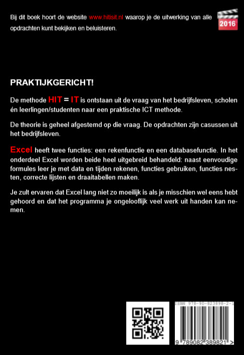 Achterkant van HIT = Excel 2016
