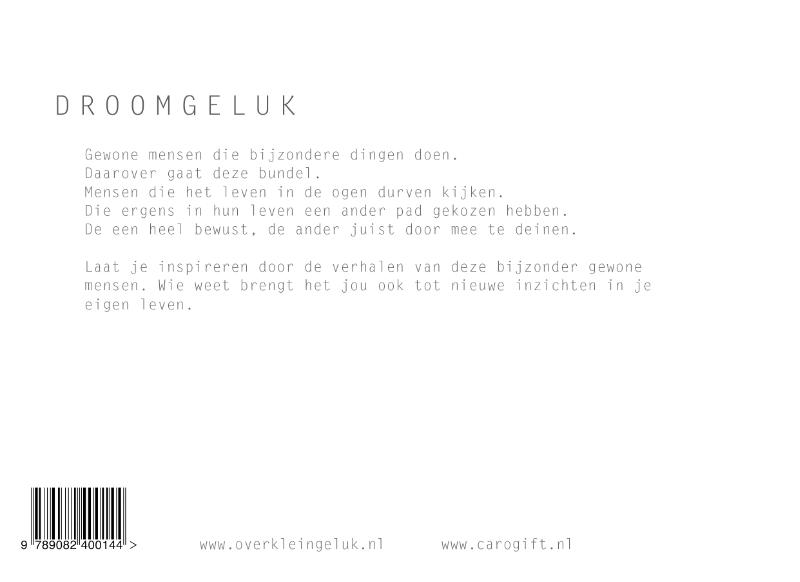 Achterkant van Droomgeluk