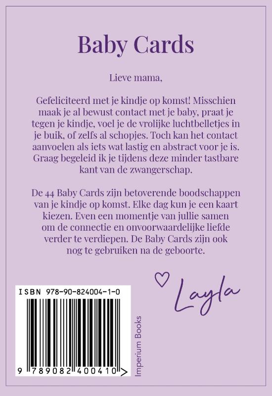 Achterkant van Baby Cards