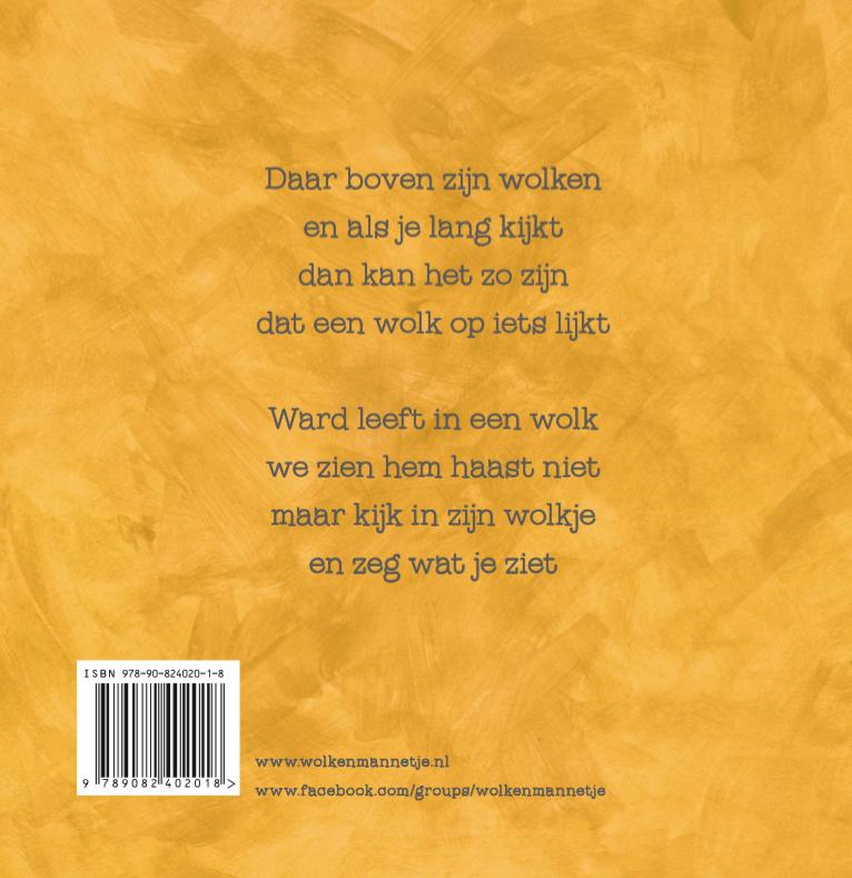 Achterkant van Wolkenmannetje is jarig