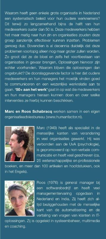 Achterkant van 50+ aan het werk