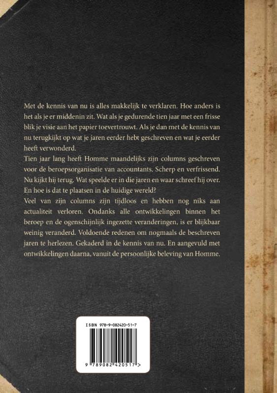 Achterkant van Tien jaar verwondering