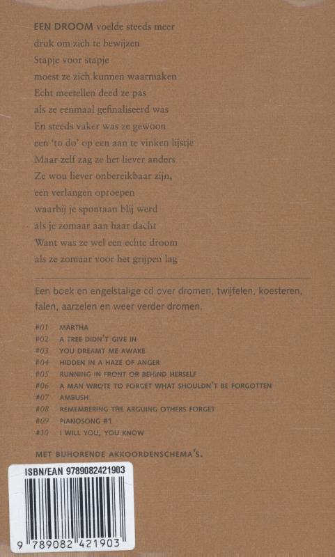 Achterkant van Songs for the bookshelf