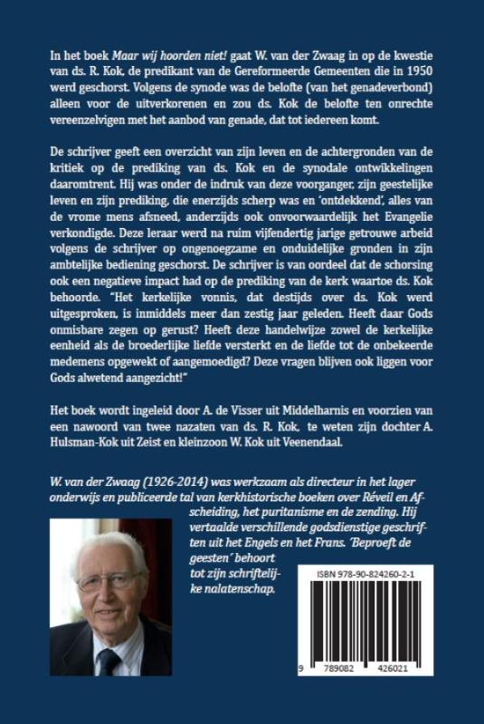 Achterkant van Maar wij hoorden niet!
