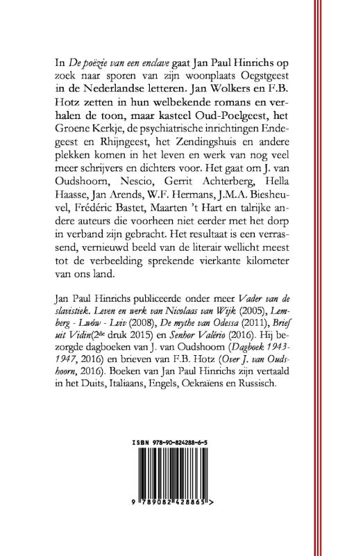 Achterkant van De poëzie van een enclave