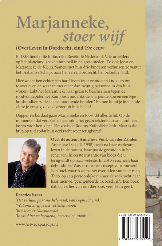 Achterkant van Marjanneke, stoer wijf