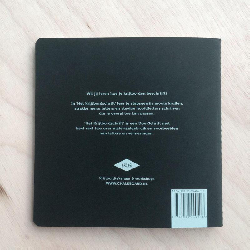 Achterkant van Het krijtbordschrift