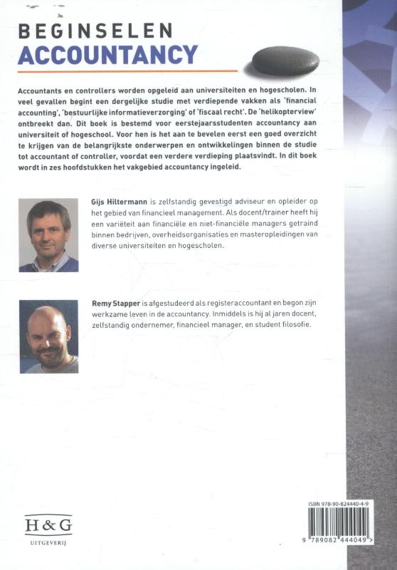 Achterkant van Beginselen accountancy