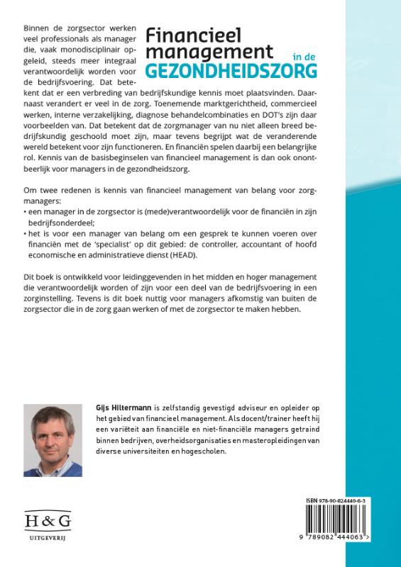 Achterkant van Financieel management in de gezondheidszorg