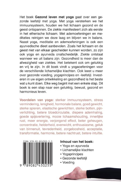 Achterkant van Gezond leven met yoga