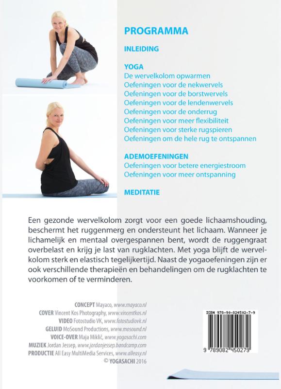 Achterkant van Voorkom rugklachten met yoga