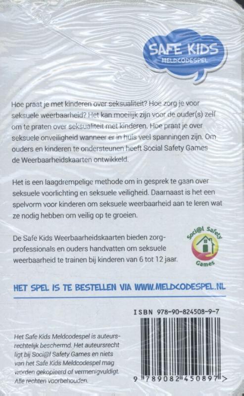 Achterkant van Safe kids