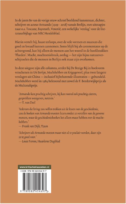 Achterkant van Uit Berlijn | Machthebbers | Krijgsgewoel