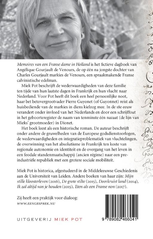 Achterkant van Memoires van een Franse dame in Holland