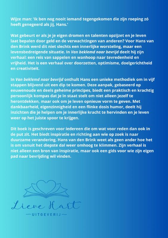 Achterkant van Van beklemd naar bevrijd