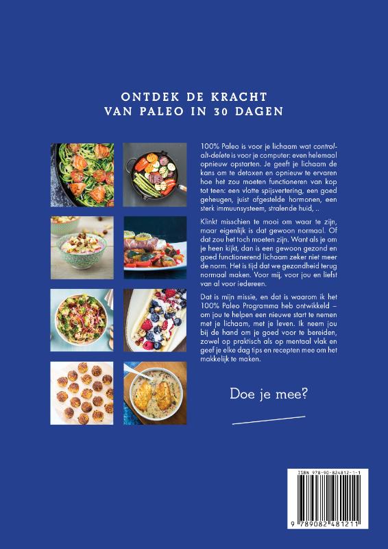 Achterkant van 100% Paleo