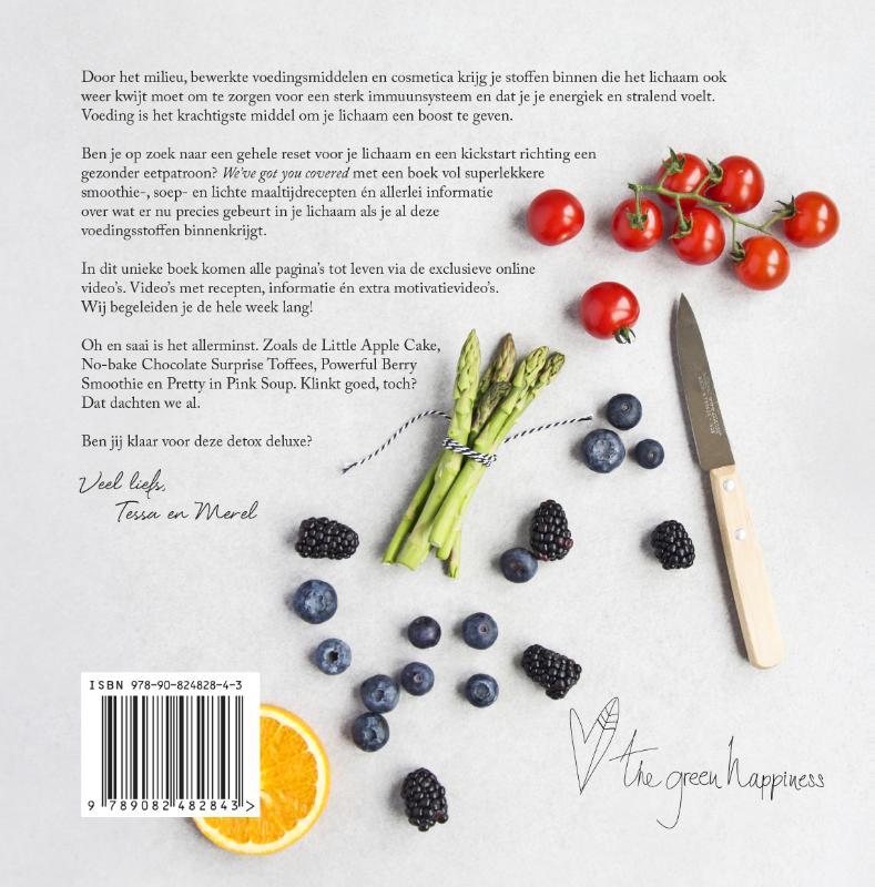 Achterkant van The green happiness detox book