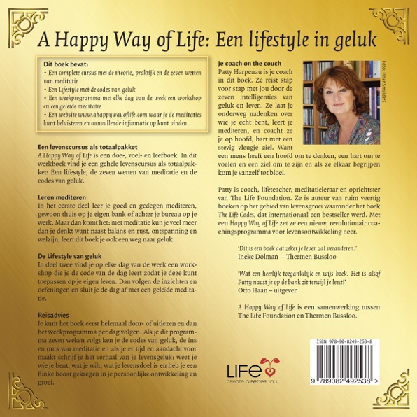 Achterkant van A happy way of life