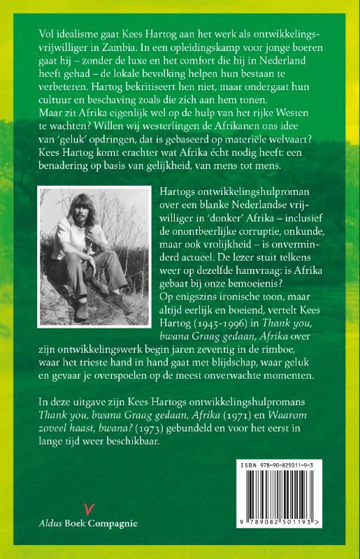 Achterkant van Thank you, bwana Graag gedaan, Afrika
