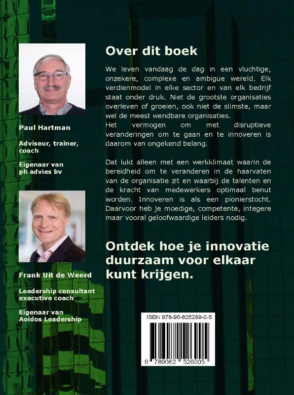 Achterkant van Leidinggeven aan innovatie