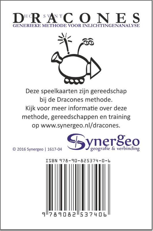 Achterkant van Dracones speelkaarten