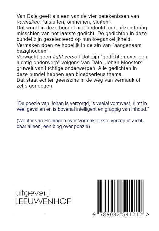 Achterkant van Vermakelijkste verzen
