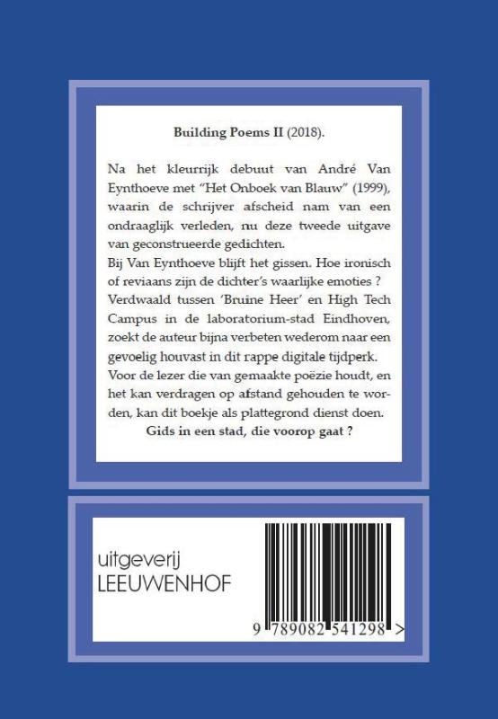 Achterkant van Building Poems II