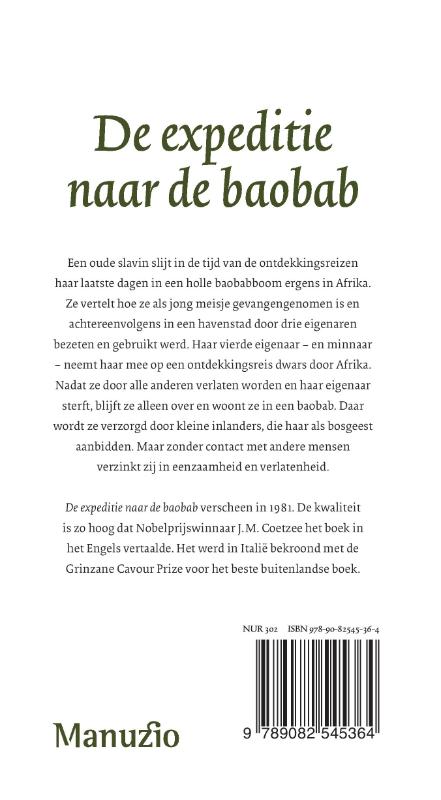 Achterkant van De expeditie naar de baobab