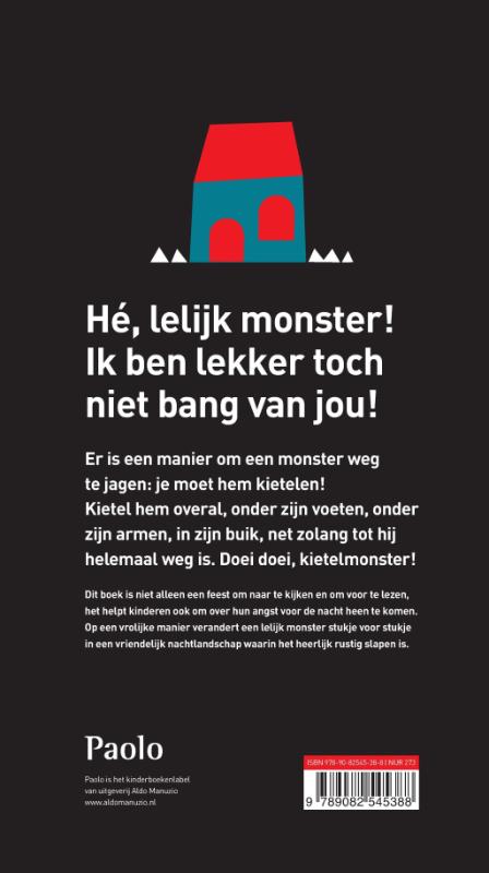 Achterkant van Kietelmonster