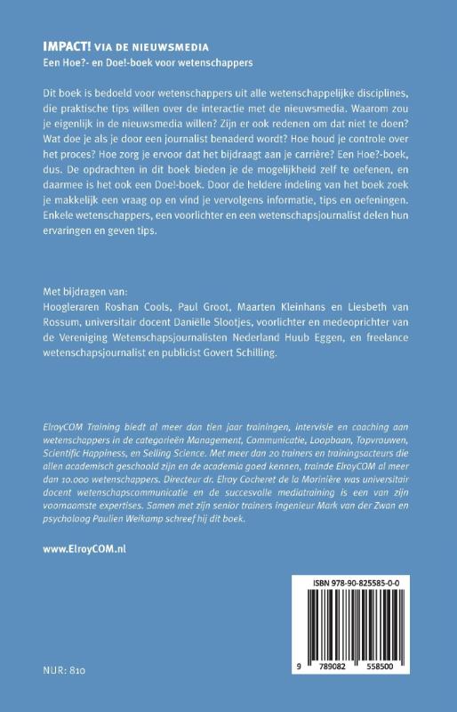 Achterkant van IMPACT! via de nieuwsmedia