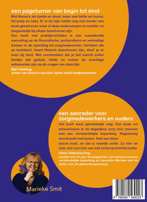 Achterkant van Marieke in de zorg