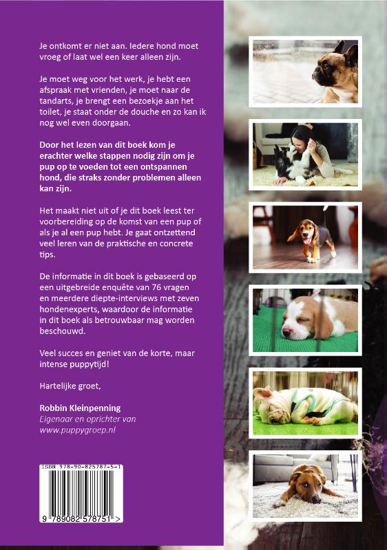 Achterkant van Het Ultieme Puppy Alleen Laten Handboek