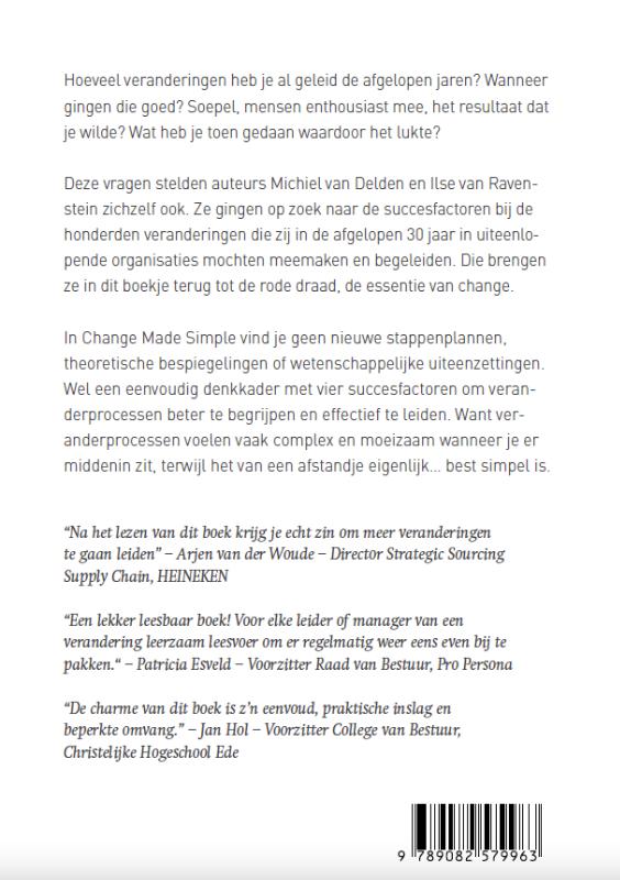 Achterkant van Change Made Simple