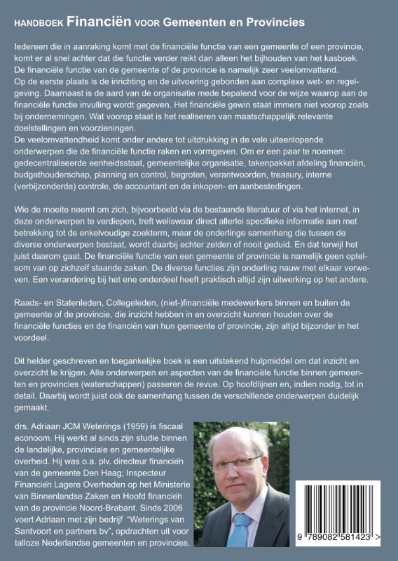 Achterkant van Handboek Financiën Gemeenten en Provincies