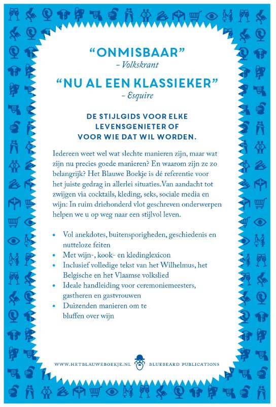 Achterkant van Het Blauwe Boekje