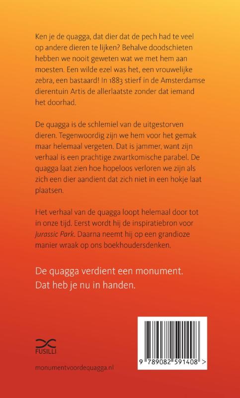 Achterkant van Monument voor de quagga