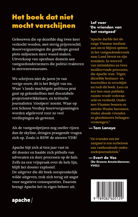 Achterkant van De vrienden van het vastgoed