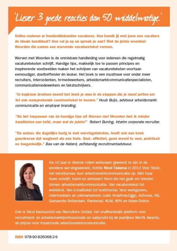 Achterkant van Werven met Woorden