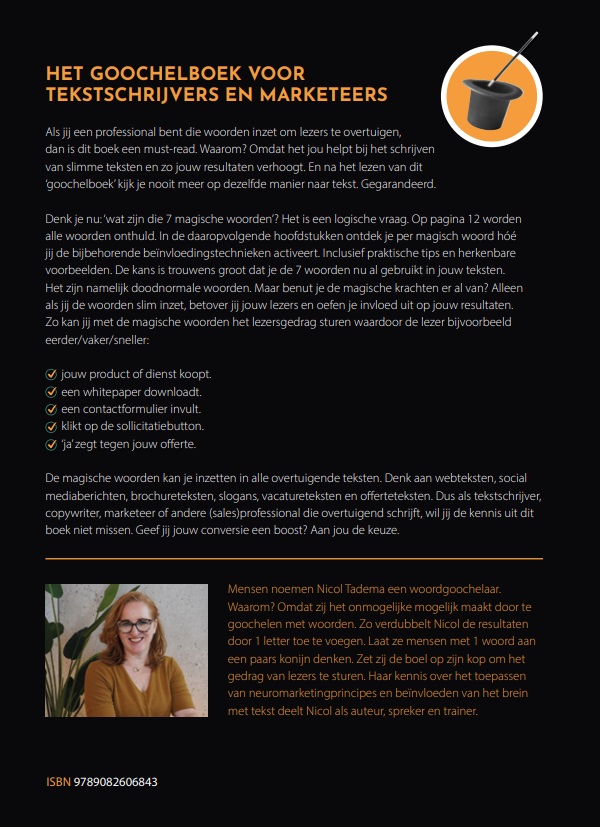 Achterkant van De 7 magische woorden
