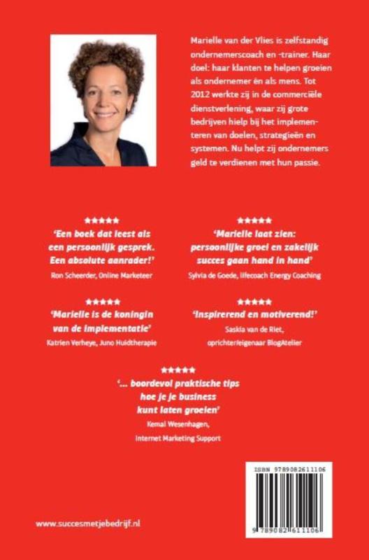 Achterkant van Succes met je bedrijf