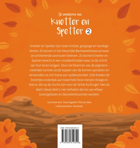 Achterkant van De Avonturen van Knetter en Spetter