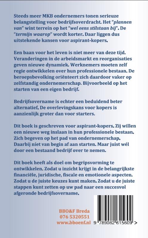 Achterkant van Een bedrijf overnemen?