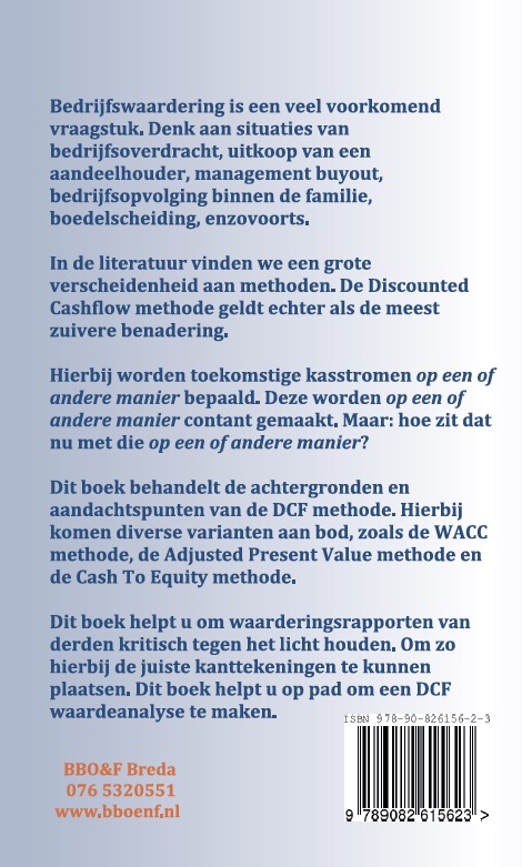 Achterkant van Discounted Cashflow methode