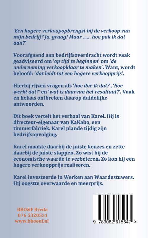 Achterkant van Werken aan Waardestuwers